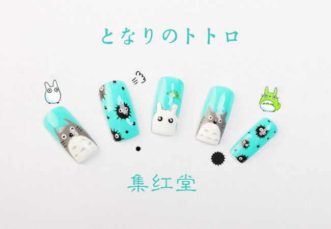 龙猫美甲作品