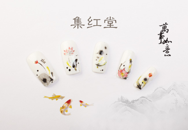 水墨风格美甲