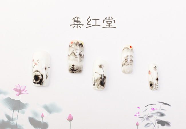 古典风格美甲作品