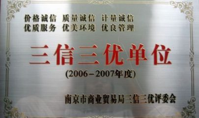 南京市市级‘三信三优’单位