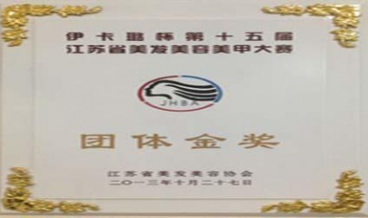 第十五届江苏省化妆美甲大赛团体金奖