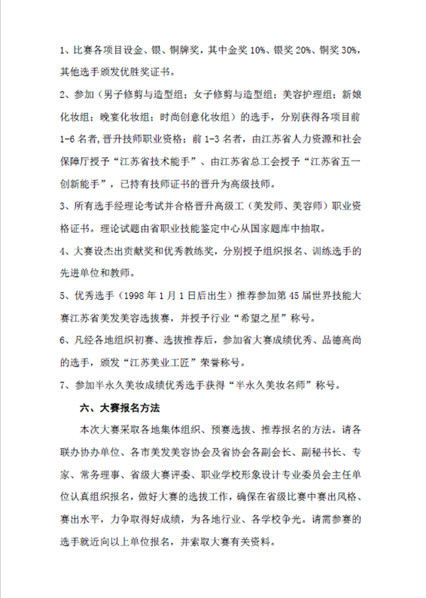 第十九届江苏省美容化妆美甲大赛10月31日举行