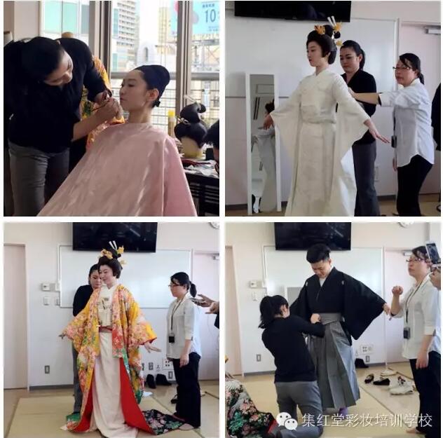 日本好莱坞大学游学之学习篇日式传统新娘，成人礼，传统和服，歌舞伎，日式盘发